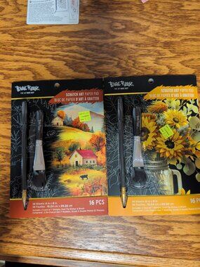 Scratch art pads set of 2